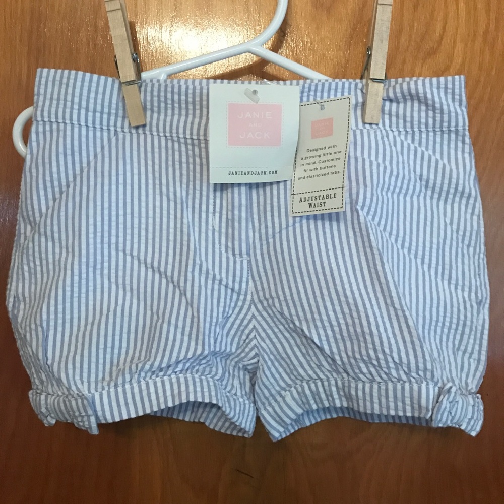 NWT Seersucker Janie and Jack Toddler Girls Shorts